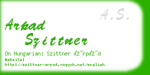 arpad szittner business card